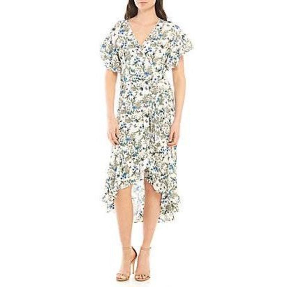 SOPHIE MAX wrap floral dress size XL